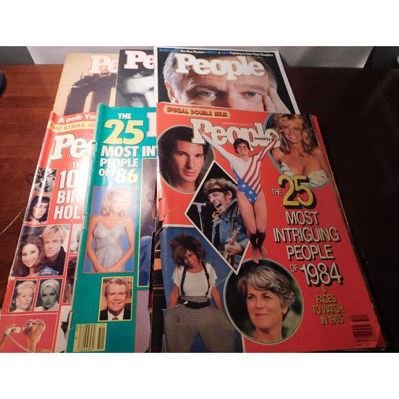 People Magazine Lot of 6 Magazines From 1984 to 2014 - Picture 1 of 12